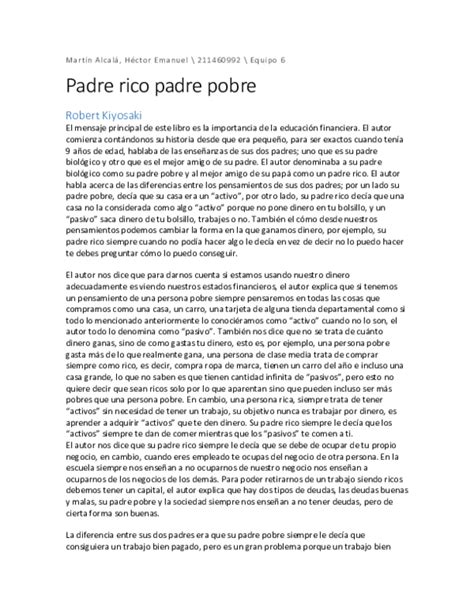 (PDF) Padre rico padre pobre | Emanuel Martín - Academia.edu