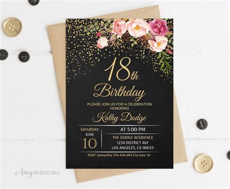 18th Birthday Invitation - 19+ Examples, Illustrator, Word, Pages ...