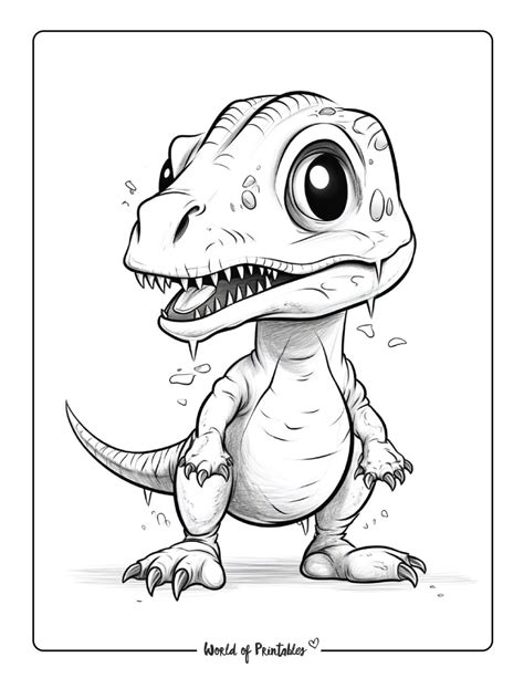 T Rex Coloring Pages - World of Printables