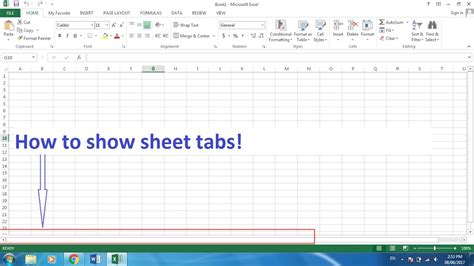 How to show Microsoft excel sheet tabs. - YouTube