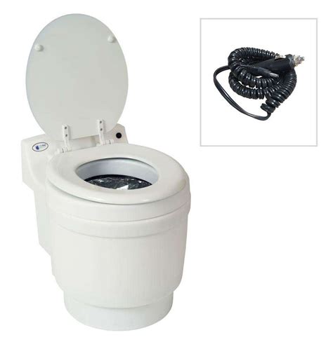 Laveo DF1045 Dry Flush Portable Toilet with DC Power Cord