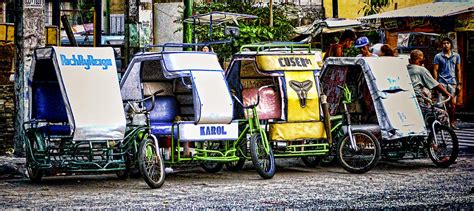 Pedicabs Manila Philippines Photograph by Ron Roberts