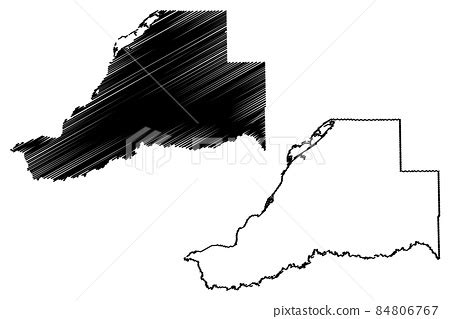 Mason County, Illinois (U.S. county, United... - Stock Illustration ...