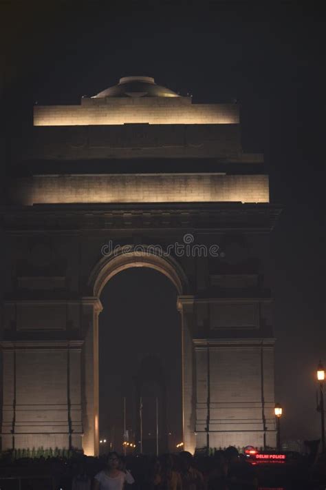 Night View Outside Five Star Hotel in Delhi India, Green Trees with Light View during Night ...