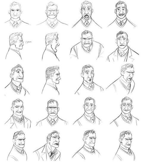 AnatoRef — Character Head References by Jin Kim: Flynn... | Disney concept art, Expression sheet ...