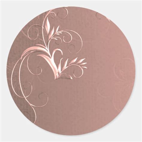 Elegant Rose Gold Wedding Envelope Seals | Zazzle.com