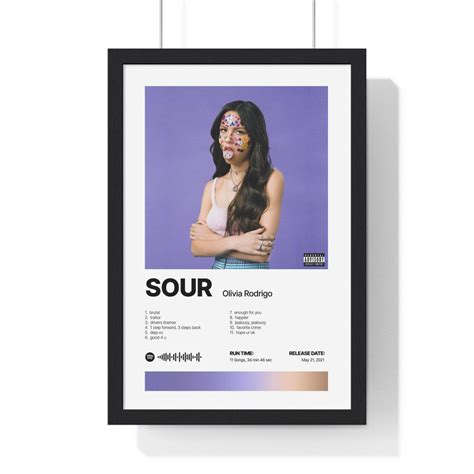 SOUR Olivia Rodrigo Album Print Satin Poster Album Poster - Etsy