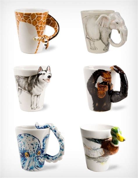 Sip from these wild ceramic mugs. | Mugs, Ceramic mugs, Animal mugs