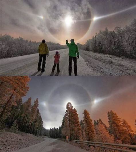 Breathtaking view of an optical phenomenon called Moon Dog - scientific ...