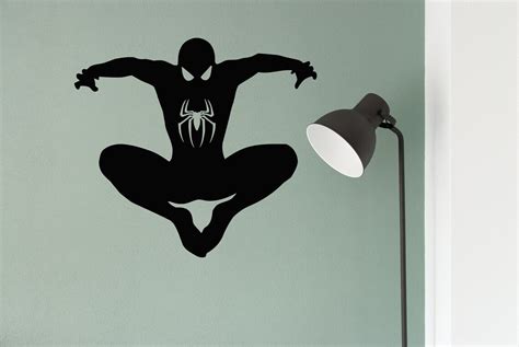 Spider-Man Wall Decal Spider-Man Vinyl Sticker Comics Wall | Etsy