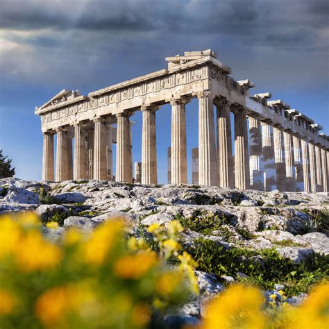 Overcast Parthenon Temple Wall Art | Photography