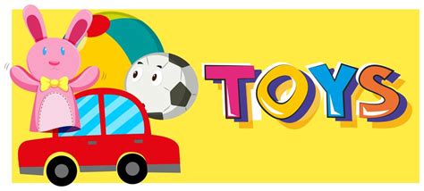 Word toys and different types of toys 301464 Vector Art at Vecteezy