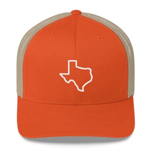 Texas Trucker Hat - Orange & Khaki – Texas Swagger