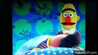 Play with me Sesame - Ernie Says: Sleeping and Waking up on Make a GIF