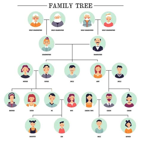 Plantilla Historia Genealógica Árbol Genealógico vector, gráfico vectorial © Sonulkaster imagen ...