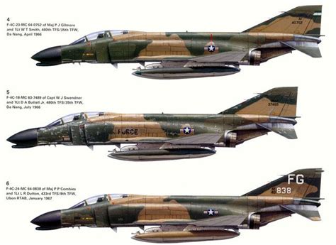 USAF F-4 Phantom II MiG Killers Aircraft Painting, Aircraft Art ...