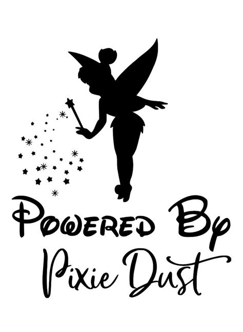 Tinker Bell Powered by Pixie Dust Decal - Etsy