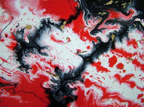 Large red white and black abstract art original painting