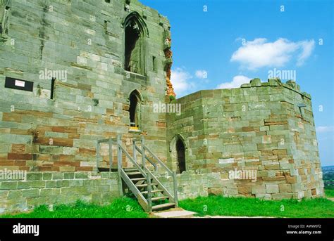 Remains of Stafford Castle Staffordshire England Stock Photo - Alamy