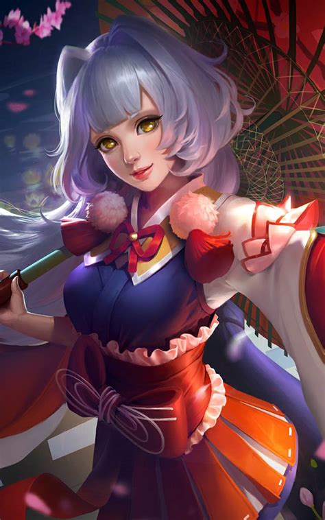 Cherry Witch Kagura Mobile Legends 4K Ultra HD Mobile Phone Wallpaper