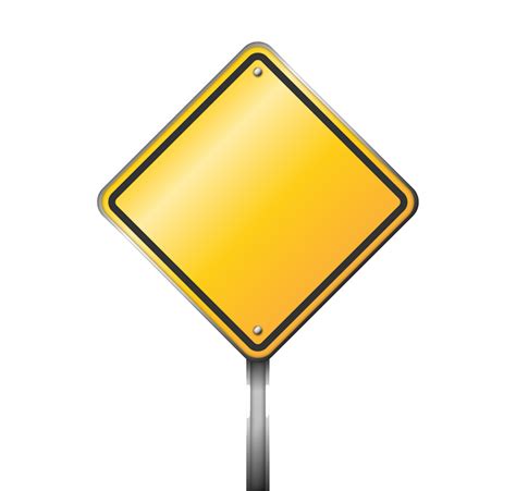 Download Signs Yellow Sign Warning Traffic Blank Road HQ PNG Image | FreePNGImg