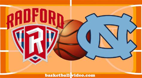 Radford vs North Carolina Basketball Full Game Replay Nov 6, 2023 NCAA ...