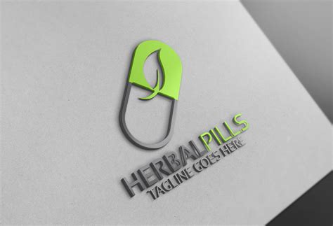 Natural Pill Logo | Branding & Logo Templates ~ Creative Market