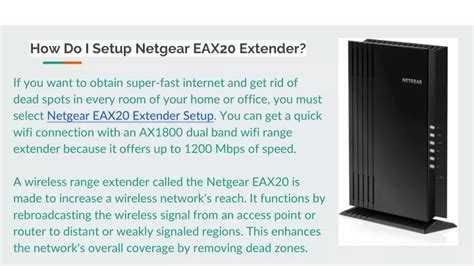 PPT - How Do I Setup Netgear EAX20 Extender_ PowerPoint Presentation ...