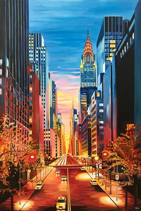 Paintings of New York for Sale by UK Cityscape Artist Angela Wakefield