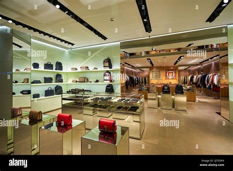 SINGAPORE - CIRCA JANUARY, 2020: interior shot of Burberry store in ...