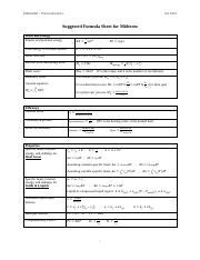 Thermodynamics Formulas for Work, Energy, and Efficiency - Fall ...