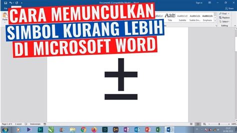 Cara mendapatkan simbol kurang lebih ± | copy paste