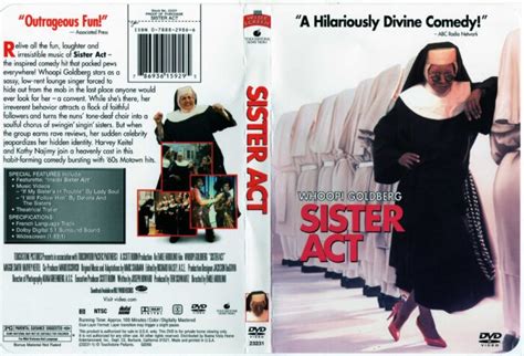 Sister Act (1992) WS R1 - Movie DVD - CD Label, DVD Cover, Front Cover