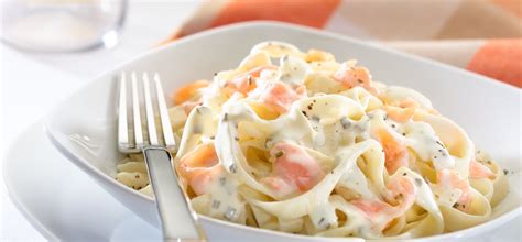 Creamy salmon tagliatelle