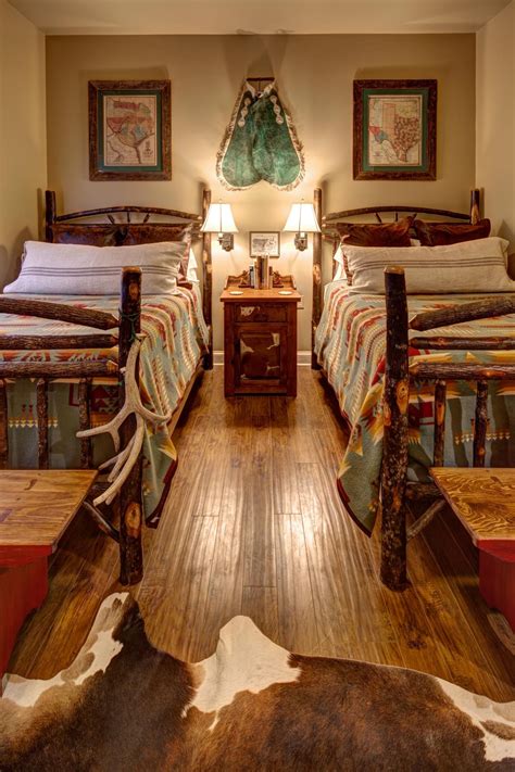 Lodge-Style Bedroom Blends Rustic, Southwestern Styles | Lodge style bedroom, Rustic house ...