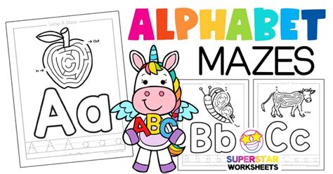 Alphabet Letter Maze Worksheets 8B9