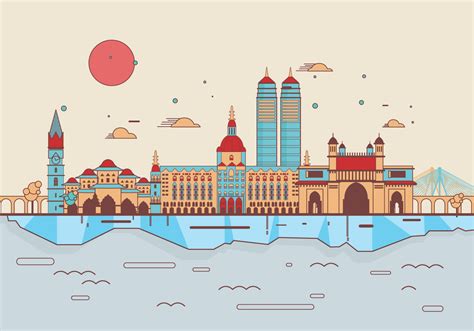 Mumbai Landmarks Vector 126281 Vector Art at Vecteezy