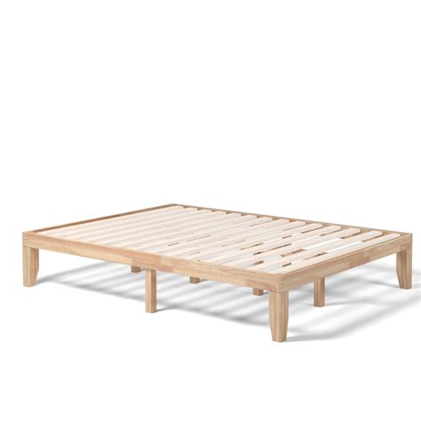 Costway Queen Size 14'' Wooden Bed Frame Mattress Platform Wood Slats Support Natural | Walmart ...