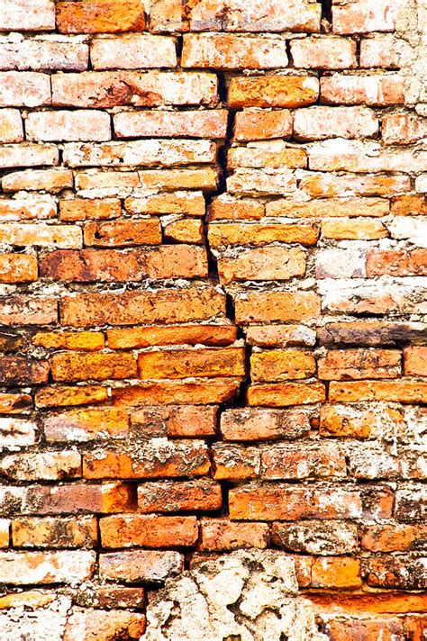 Cracked Brick Wall Photograph by Warrunee Kaewjunchai | Fine Art America