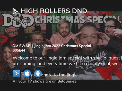 Where to watch High Rollers DnD season 5 episode 44 full streaming? | BetaSeries.com