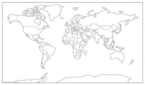 World map outline, Blank world map, World map with countries