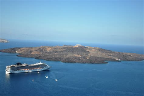 Volcano, Thira (Santorini), Greek Islands. Thira Santorini, Greek Islands, Volcano, Greece ...