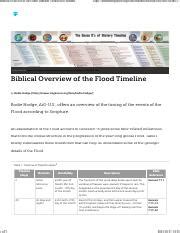 Biblical Overview of the Flood Timeline Answers in Genesis.pdf ...