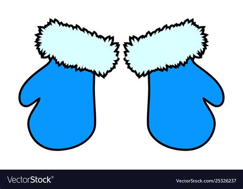 Christmas mittens cartoon gloves design icon Vector Image