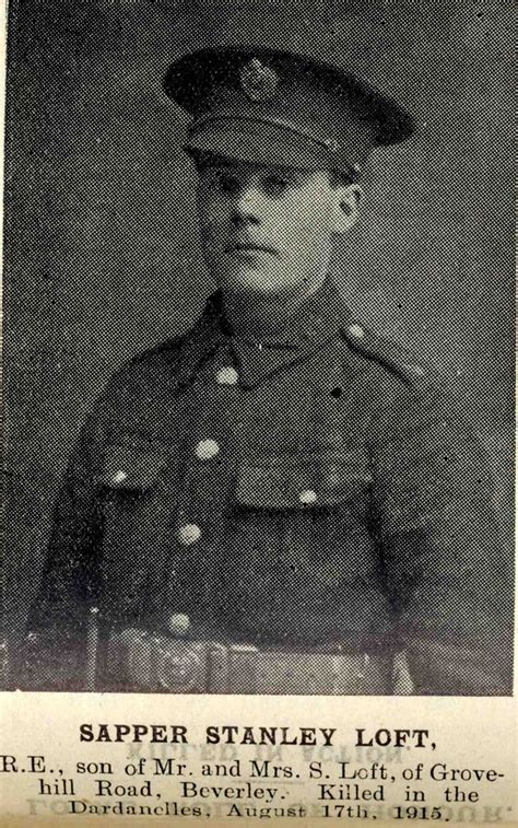 Sapper Stanley Loft (1896-1915) | Stanley was born the 28 Ap… | Flickr