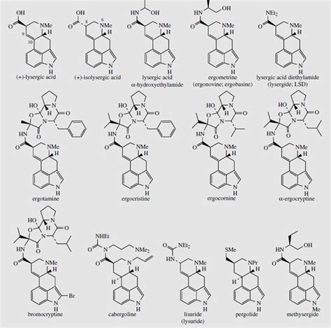 Ergot Alkaloids | Alkaloids from Plants | Medicinal Herbs | Botany | Biocyclopedia.com