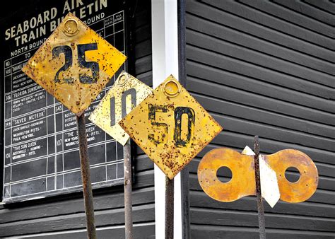 Antique Railroad Signs Photograph by Rebecca Brittain - Fine Art America