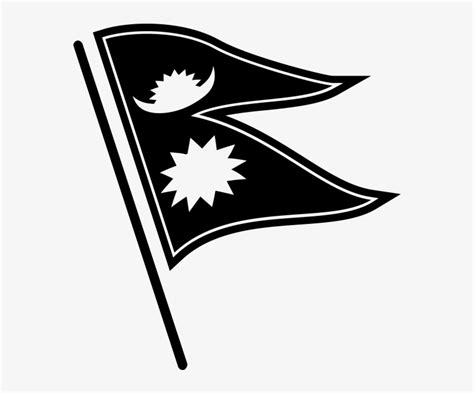 Transparent Nepal Flag Png Nepal Flag Clipart Black And White Png | The ...