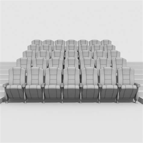 3d chairs movie theater model