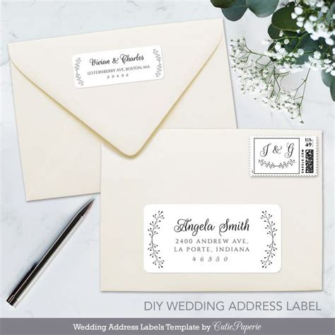 Printable Address Label Calligraphy Address Label Template | Etsy | Wedding address labels ...